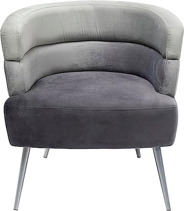 Kare Design Sessel Sandwich Grau, Sessel, Cocktailsessel, Samtoptik, Schlafzimmer, Lounge Sessel, Relax Sessel, Stuhl, Wohnzimmer, Sofa Sessel, 71x65x64 cm (H/B/T) im Sale